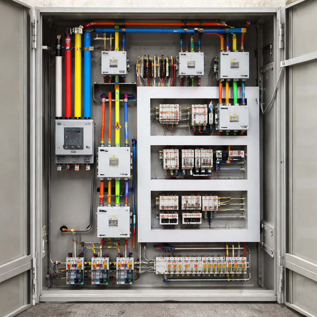 Electrical panel with colour-coded wiring DISTRUTER PANEL - Image 1